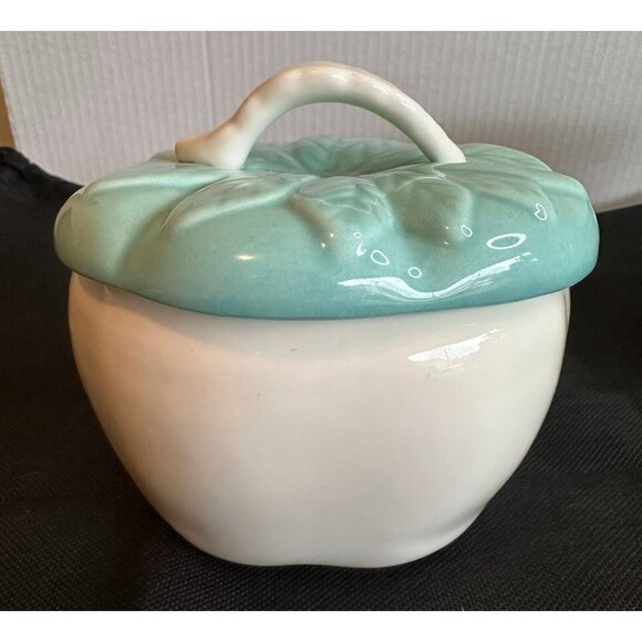 1950s Hoenig California Pottery Turquoise Apple Serving Dishes - 8 Pieces - Picture 5 of 11